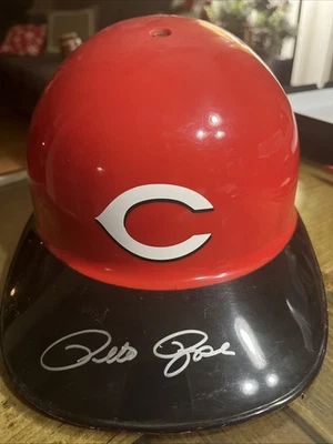 Gorra firmada por Pete Rose PSA/DNA réplica de plástico casco de bateo rojos Foto 1 de 2