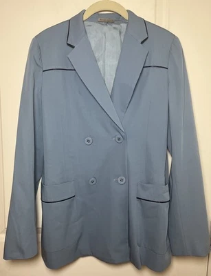Blazer Bottega Veneta Bebé Azul Lana Doble Pecho Talla 42 Foto 1 de 4