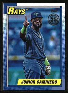 2025 Topps 1990 35 aniversario Junior Caminero #90B2-45 Tampa Bay Rays - Imagen 1 de 2