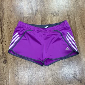 Pantalones Cortos de Correr Adidas Para Mujer Medianos Púrpura Sin Forro 3" Entrepierna - Imagen 1 de 7