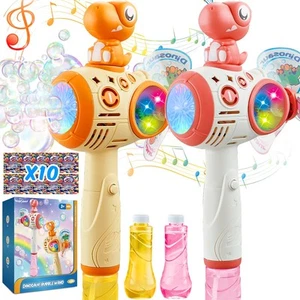 Dinosaur Bubble Wands for Kids Toddlers 2 Packs, Automatic Bubble Machine Gun... - Picture 1 of 9