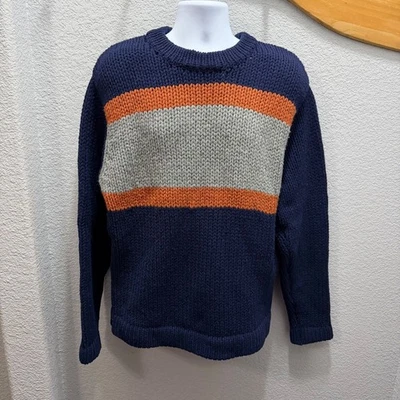 Suéter chuncky vintage American Eagle Outfitters masculino L lã de cordeiro bloco de cores malha - Imagem 1 de 4