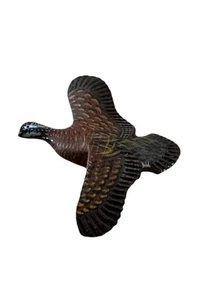 VTG SIGN JIM WHITE JR HANDMADE &PAINT BROOCH PIN BROWN BIRD PHEASANT PARTRIDGE - Picture 1 of 8