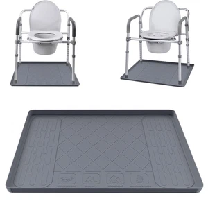 Nachttisch Kommoden Matte, 27"×27" Nachttisch WC Fußmatte mit erhöhtem Rand, Si... - Bild 1 von 8