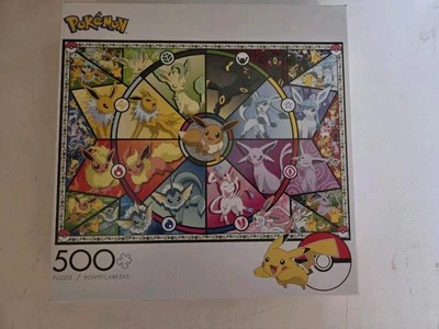 Rompecabezas Pokémon Eevee's vitral 500 piezas Eeveelutions juegos de búfalo Foto 1 de 2