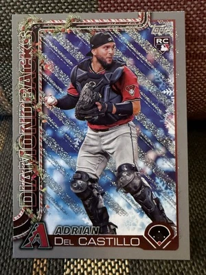 Adrian Del Castillo 2025 Topps Holiday Silver Glitter #H181 RC Diamondbacks - Image 1 of 2