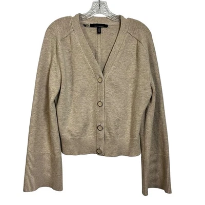 WHBM Bell Sleeve Button Up Cardigan Sweater Wool Cashmere Size M - Image 1 of 4