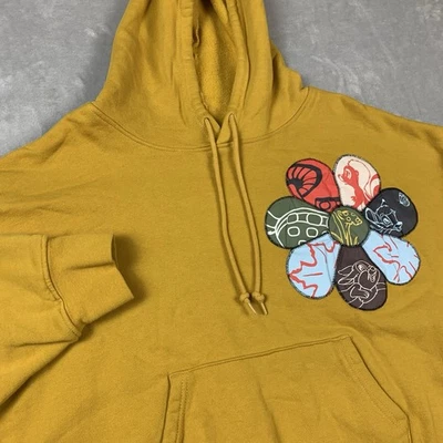 Disney Bambi Flower Graphic Hoodie Womens 3XL Pullover Sweatshirt Yellow Boho - Image 1 of 4