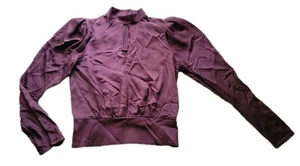 Frame Women's 100% Silk Key Hole Blouse Top Sz.XS Burgundy Red Bordeaux - Picture 1 of 17