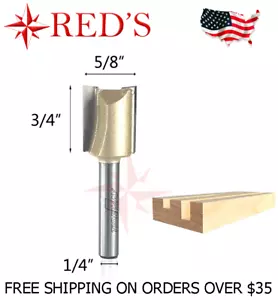Tideway Carbide PRO LC01021004 5/8"" diametro dritto 1/4"" punta router gambo - Foto 1 di 1