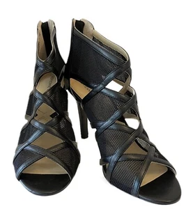 Caged Sandalen Damen Mesh Pumps schwarz Adrienne Vittadini 3,5" Reißverschluss Absatz 7,5 - Bild 1 von 8