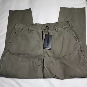 Harley Davidson Pantalone Carpentiere Uomo Taglia 40x32 Verde Ghisato Doppio Ginocchio 2022 - Foto 1 di 17