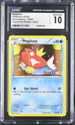 CGC 10 MAGIKARP 22 TOYS R US GENERATIONS POKEMON GEM MINT - Image 1 of 2