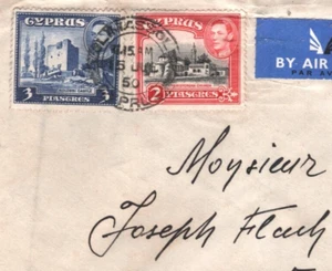 CYPRUS Air Mail KGVI 3p 2p Cover Limassol 1950 London {samwells-covers}MA728 - Picture 1 of 10