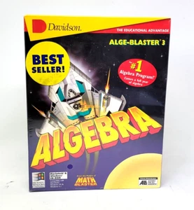 New 1995 Alge-Blaster 3 Complete in Software Big Box Win 3.1 95 Algebra Davidson - Picture 1 of 8
