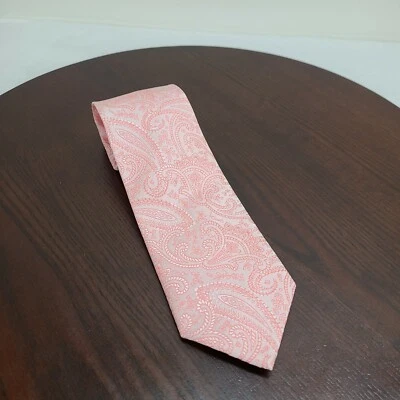 Alexander Logan Men Classic Neck Tie Pink Paisley - Image 1 of 4
