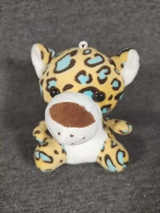 Blue Spotted Leopard 4" Plush Stuffed Animal Toy Keychain Backpack Bag Collect - Picture 1 of 12