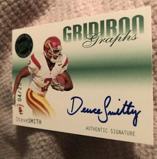 2007 Steve Smith signed Deuce Smitty Presspass SE Auto 4/25 green #GG-SS