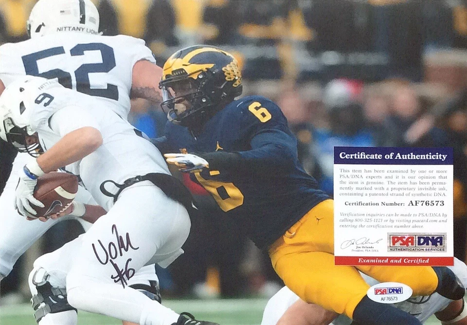 JOSH UCHE SIGNED AUTOGRAPH MICHIGAN WOLVERINES 8X10 PHOTO PSA/DNA COA GO BLUE! - Image 1 of 1
