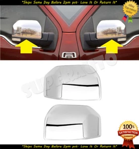 For 2015 2016 2017 2018 2020 Ford F150 2pcs Top Half Chrome Side Mirror Covers - Bild 1 von 1