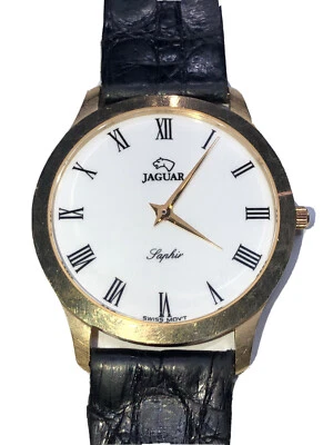 Reloj JAGUAR Zafiro Raro Para Mujer Oro Sólido 18K ¡Movimiento Suizo! Foto 1 de 4