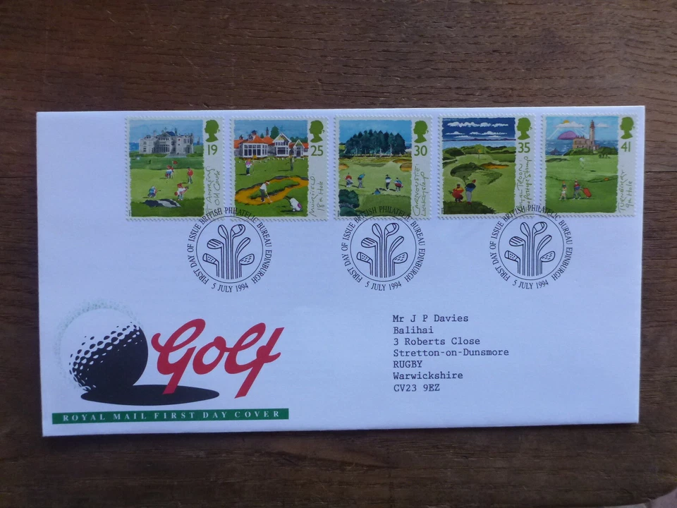 GREAT BRITAIN 1994 GOLF SET 5 STAMPS FDC FIRST DAY COVER - Image 1 of 1