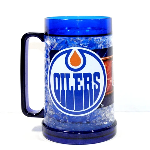 Edmonton Oilers NHL 16oz Plastic Freezer Mug Officially Licensed Hockey Team Cover
