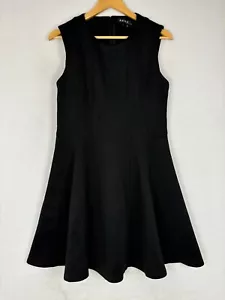 DKNY Womens Short Dress Size Large Spandex Stretch Pleated Flare Skater Back Zip - Picture 1 of 10