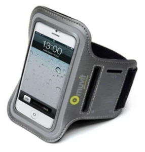 Étui bracelet de sport Muvit pour iPhone 4, 5, iPod - Gris - Photo 1 sur 1