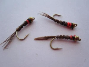 1 DZ D16-5 BEAD HEAD HOTSPOT PHEASANT TAIL'S (SIZES AVAILABLE), NYMPHS - Picture 1 of 1