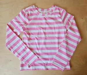 NEU MIT ETIKETT HANNA ANDERSSON SONNENCREME SCHWIMMEN GESTREIFT RASH GUARD BEGONIA PINK 140 10 $ 42 - Bild 1 von 5