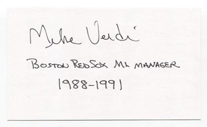Mickey Vernon Signed 3x5 Index Card Autograph Baseball MLB Pirates World Series - Picture 1 of 2