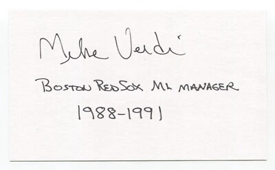 Mickey Vernon Signed 3x5 Index Card Autograph Baseball MLB Pirates World Series - Image 1 of 2