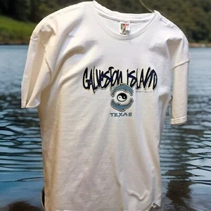 T-shirt Fruit of the Loom Adult ""Galveston Island"" in TEXAS taglia XXL bianca - Foto 1 di 4