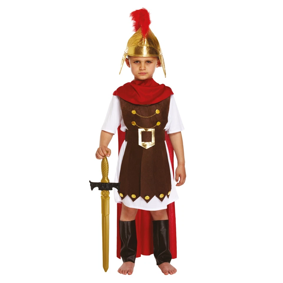Kids Roman General Fancy Dress Costume - Gladiator Halloween Book Week UK - Image 1 of 4