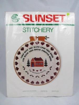 Sunset Stitchery Christmas Blessing Needlecraft Kit Finished Size 12" Hoop 2105 - Image 1 of 4