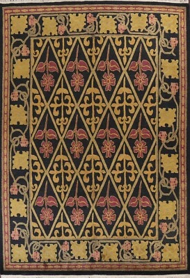 Vegetable Dye Nepalese Oriental Area Rug Hand-knotted Living Room 9'x12' Carpet - Image 1 of 4