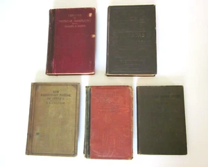5 Antique School Books 1871- 1912 Geography Spanish History Algebra Physics Lot - Picture 1 of 15