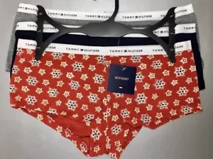 TOMMY HILFIGER 3 PACK BOYSHORT WINTER SNOWFLAKE UNDERWEAR WOMEN'S Medium NWT - Picture 1 of 10