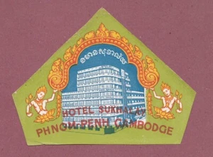 RARE Hotel luggage label Sukhalay Cambodia #733 - Bild 1 von 1