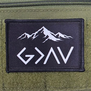 God Is Greater Patch Highs And Lows Moral Tactical Military Army USA Hook & Loop - Picture 1 of 8