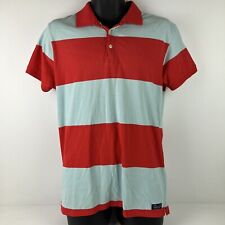 Scotch & Soda Bahamas Striped Polo Shirt Mens L Red/Blue 54/77 BNWT