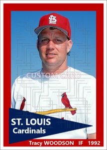 Tracy Woodson - 1992 St. Louis Cardinals - 2.5 x 3.5 custom card (blank back) - Picture 1 of 1