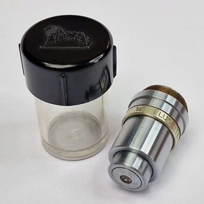 Watson Fluorite x50 / 0.95 Oil Spring Tip Microscope Objective With Canister - Image 1 of 4