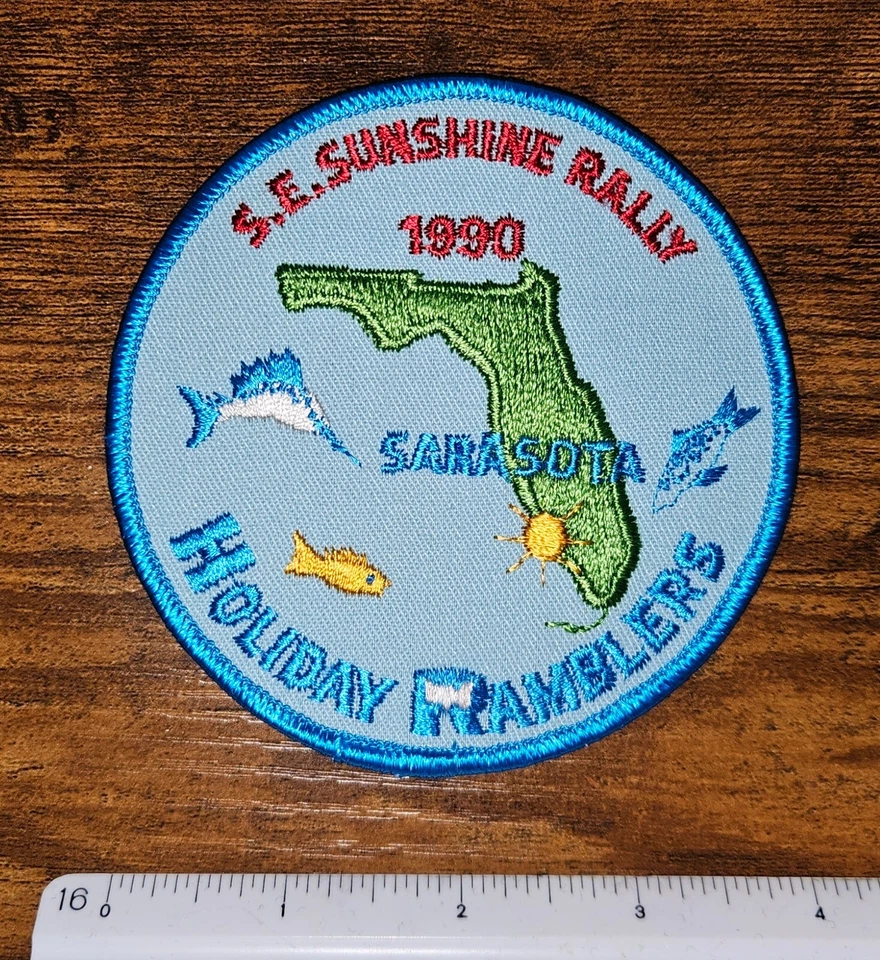 Holiday Ramblers RV Sarasota Florida 1990 SE Sunshine Rally Vintage Patch - Image 1 of 1