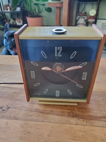 Vintage High Time Ceiling Electric Alarm Clock  Copper Hands Retro Works mid mod Cover