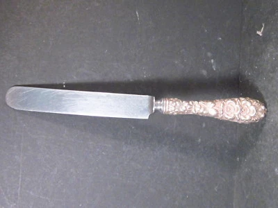 CUCHILLO HOJA ROMA Stieff Sterling Forget Me Not 8 3/4" Sin Mono Foto 1 de 2