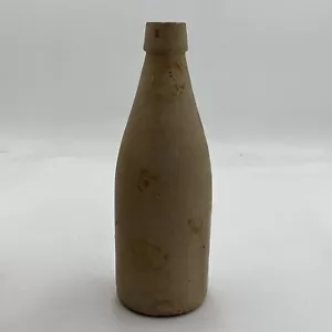 VINTAGE KERAMIK STEINZEUG GLASIERT INGWER BIERFLASCHE BEIGE gemarkt Midland Pottery - Bild 1 von 1