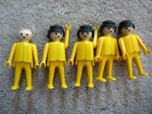 Playmobil Vintage 1974 Cowboy & Indians - Lot 5 Yellow Figures - Geobra EUC - Picture 1 of 2