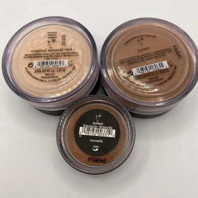 批量 3 件 BareMinerals (1) Mineral Veil Original 2g and Warmth (1)mini & (1) 1.5g — 第 1/4 张图片